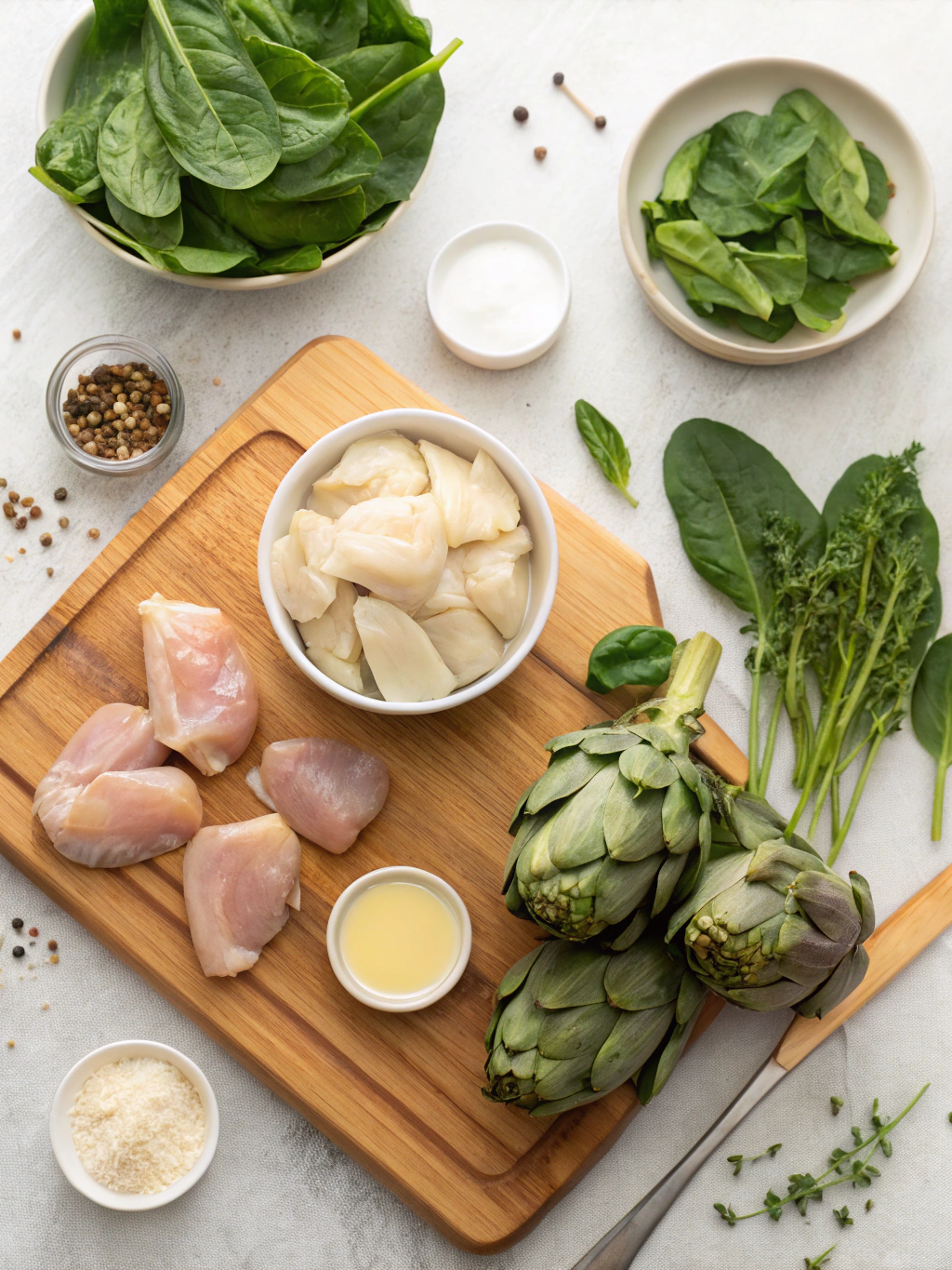 Spinach Artichoke Chicken: A Creamy and Delicious Recipe ingredients