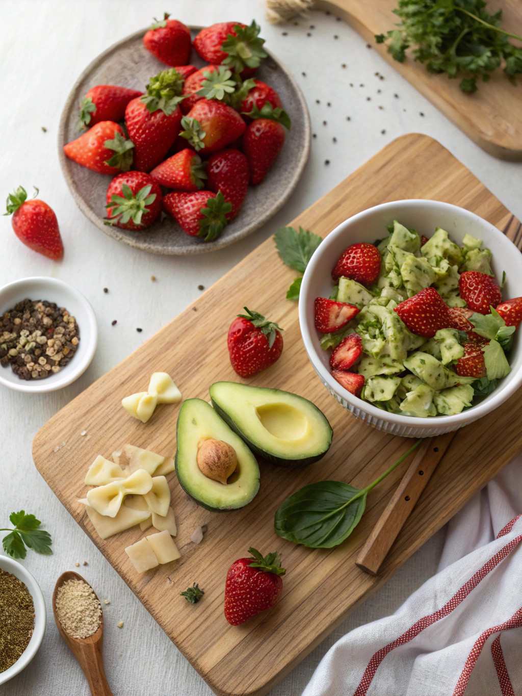 Strawberry Avocado Pasta Salad Recipe ingredients