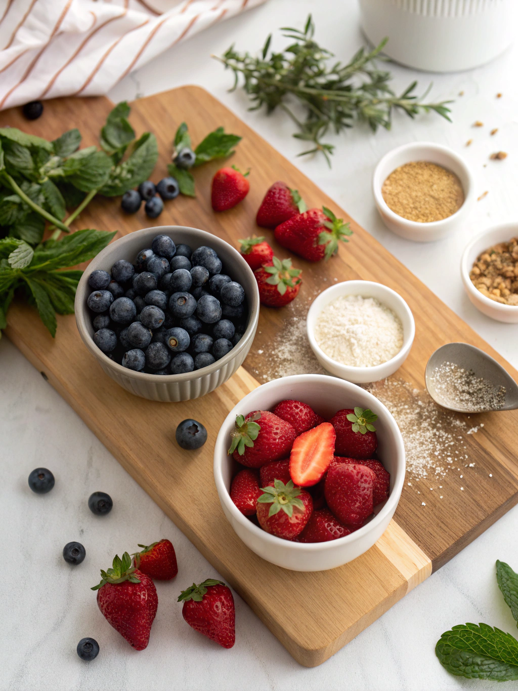 Strawberry Blueberry Crumble Recipe ingredients