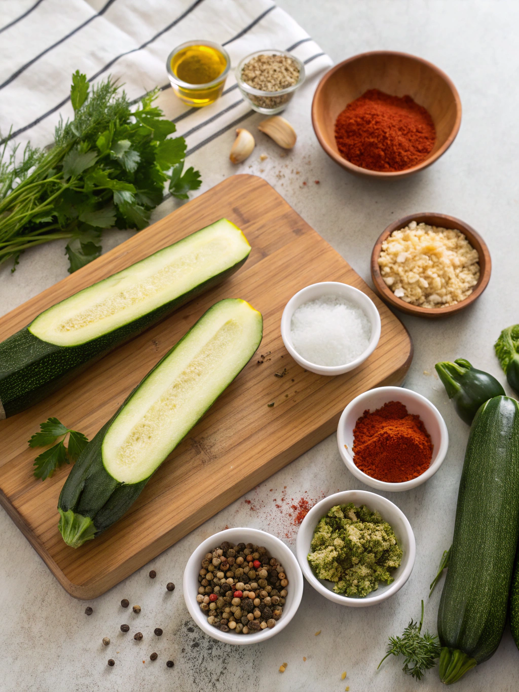 Stuffed Zucchini Boats Recipe ingredients