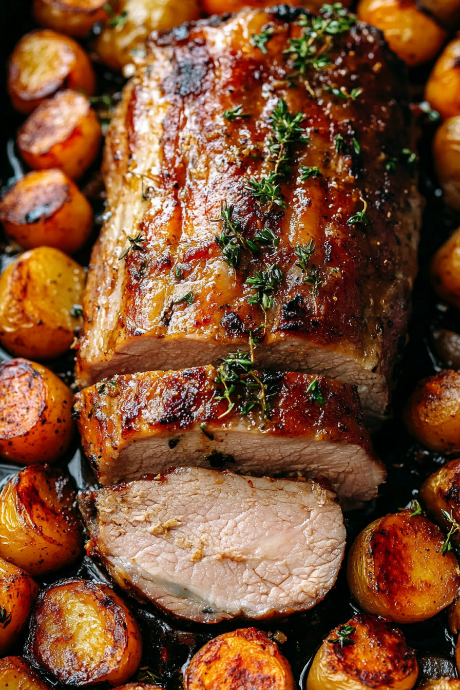 Succulent Pork Loin Roast Recipe Final Dish Presentation