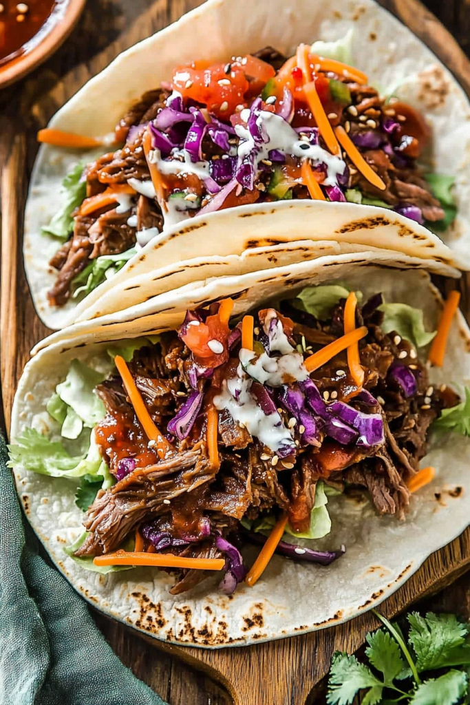 Sweet Korean BBQ Beef Tacos Recipe