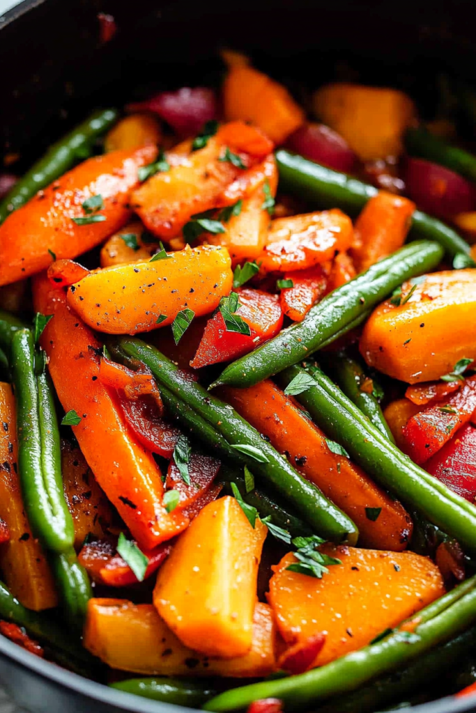 Sweet and Spicy Carrots and Green Beans Recipe
