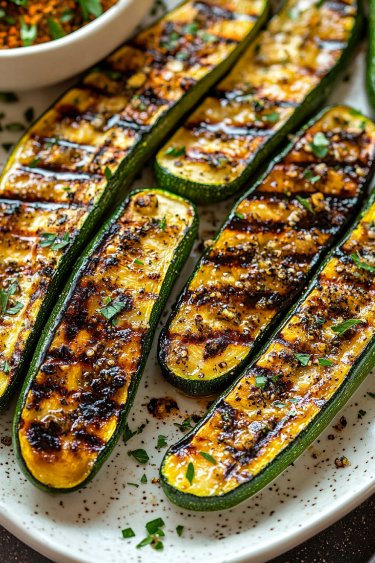 Title: Grilled Zucchini Recipe - Perfectly Charred & Flavorful