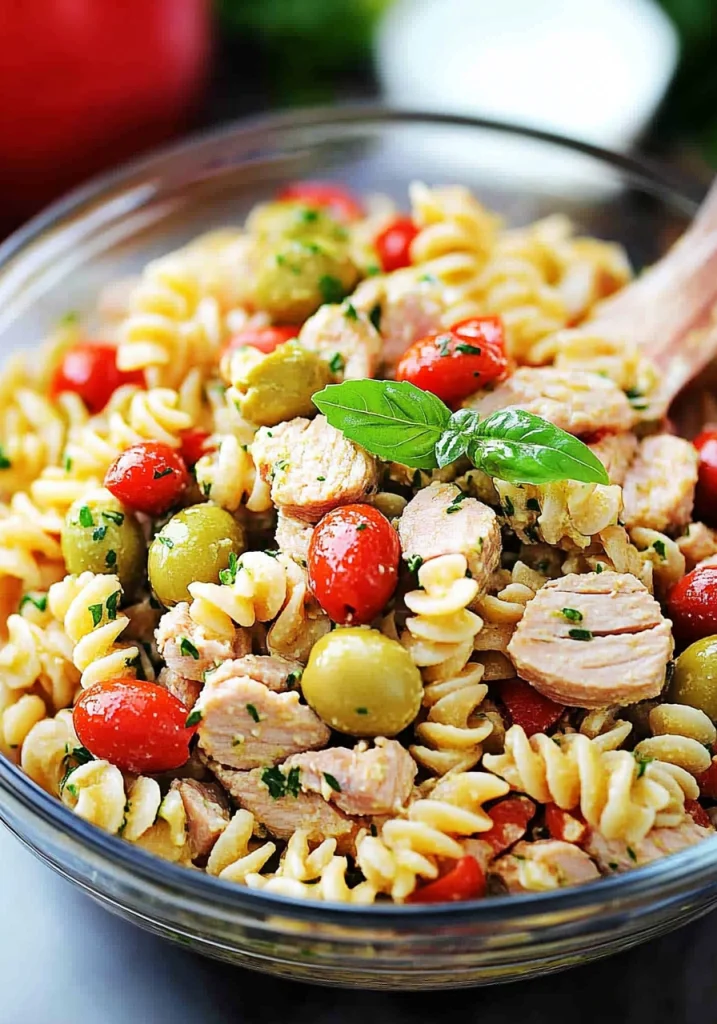 Tuna Pasta Salad Recipe Featuring Pimiento-Stuffed Olives