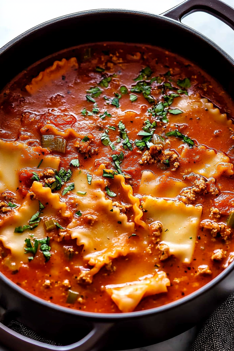 Ultimate Lasagna Soup Recipe Final Dish Presentation