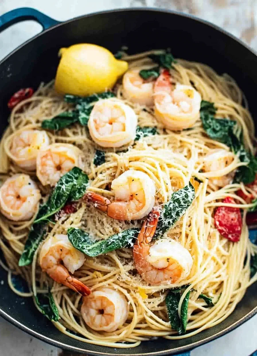 Zesty Lemon Shrimp Spaghetti Recipe