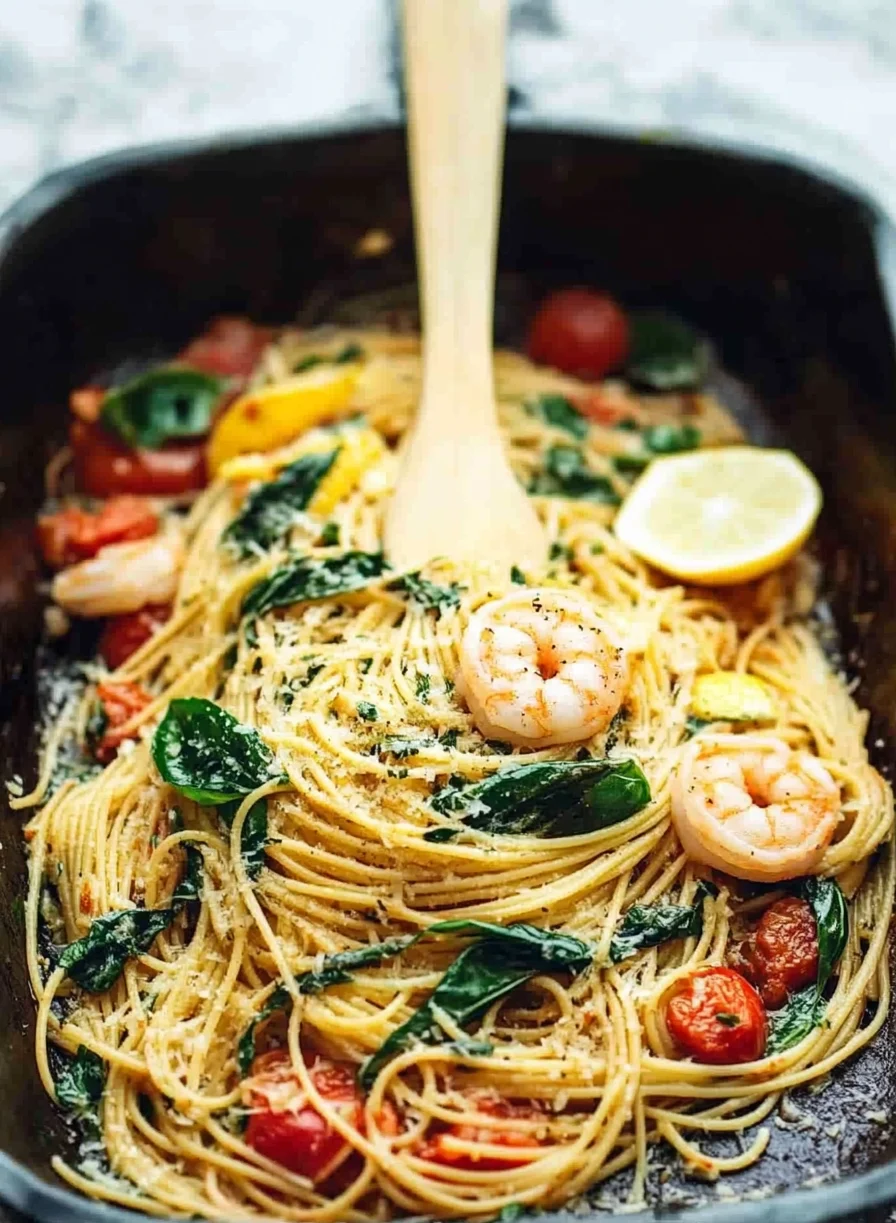 Zesty Lemon Shrimp Spaghetti Recipe