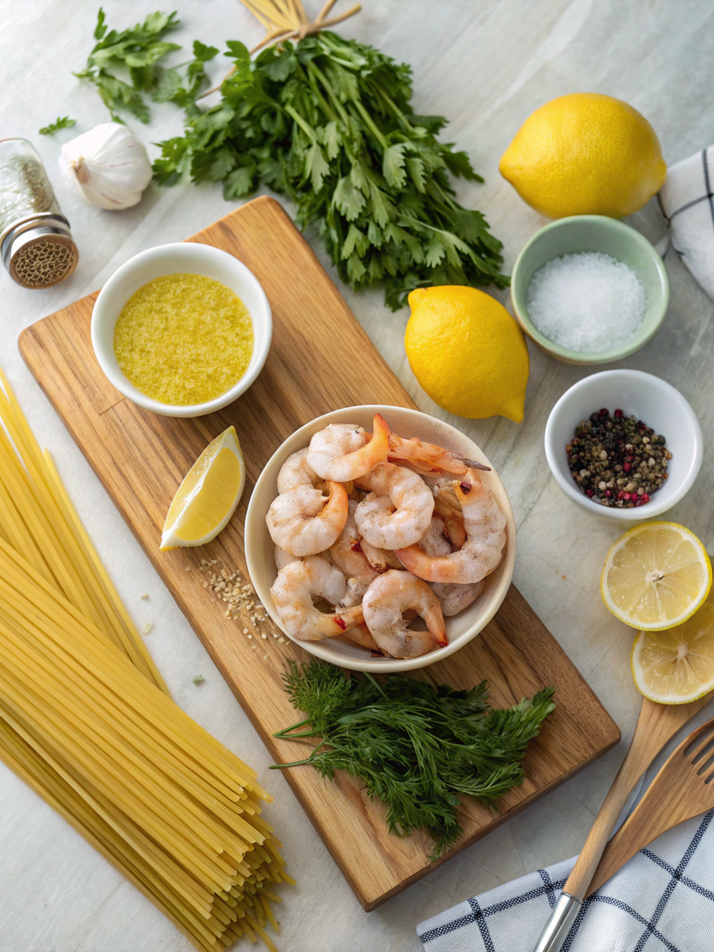 Zesty Lemon Shrimp Spaghetti Recipe ingredients