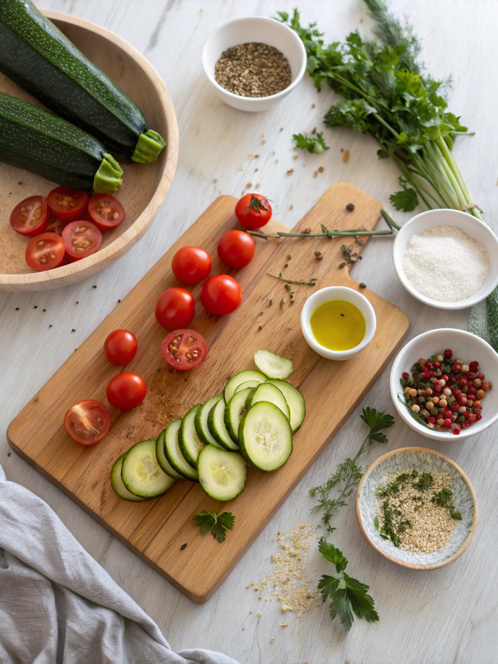 Zucchini and Tomato Casserole Recipe ingredients