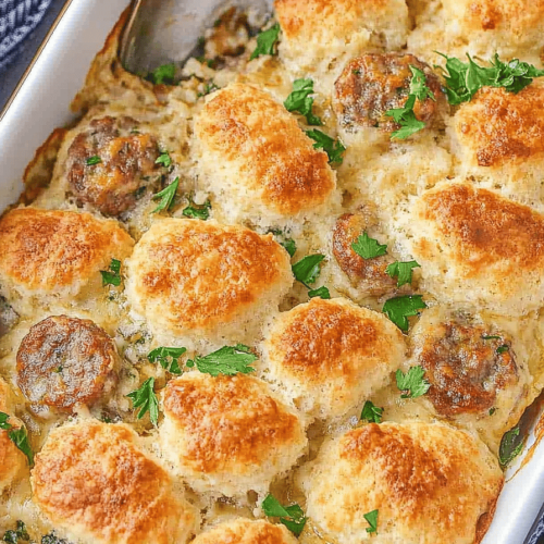Breakfast Sausage Biscuit Casserole Recipe