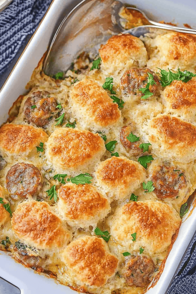 Breakfast Sausage Biscuit Casserole Recipe