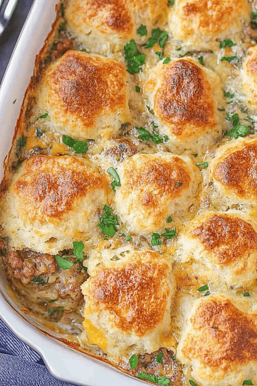 Breakfast Sausage Biscuit Casserole Recipe ingredients