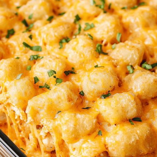 Buffalo Ranch Chicken Tater Tot Casserole Recipe