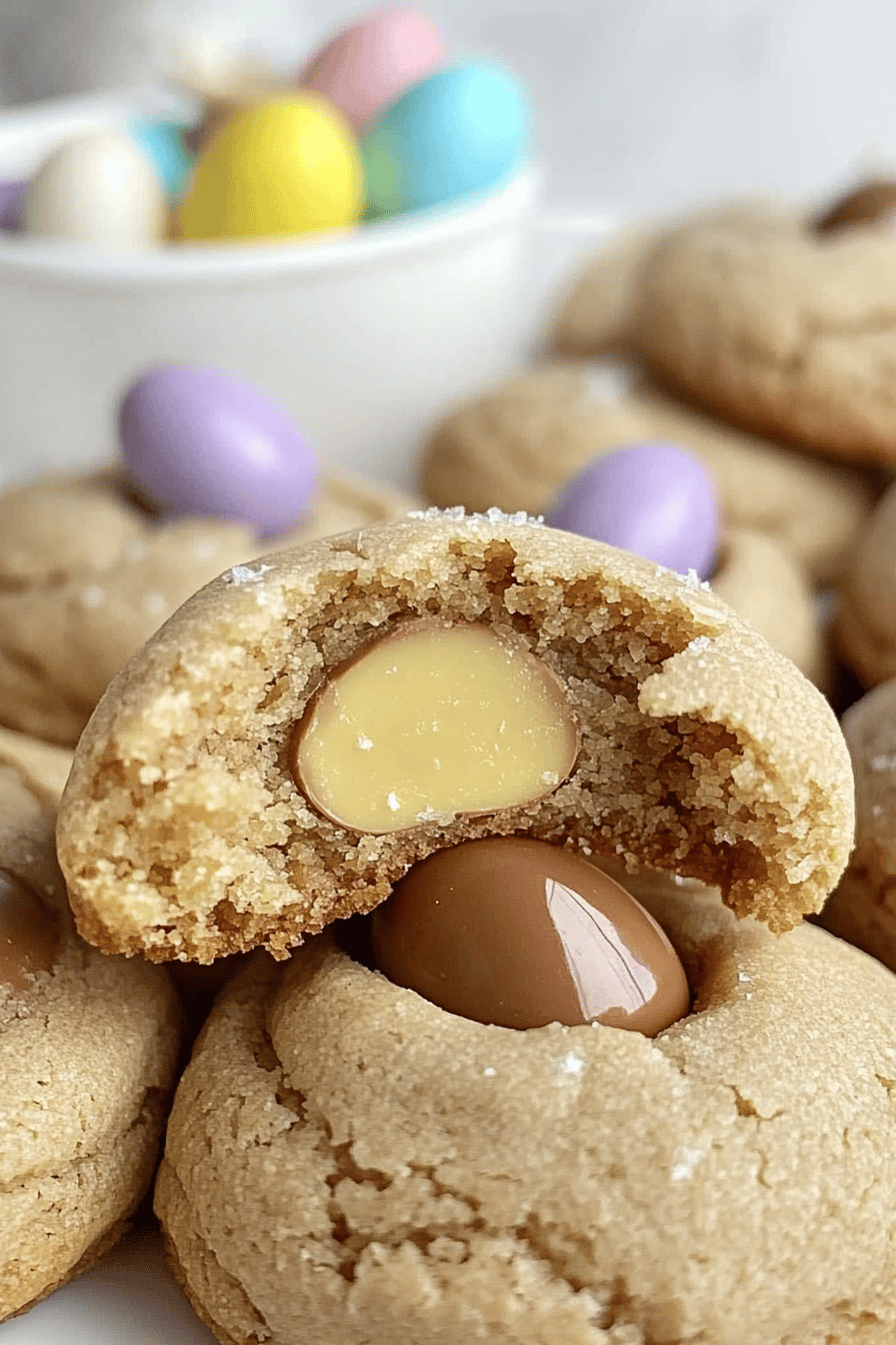 Cadbury Egg Kiss Cookie Recipe Final Dish Presentation