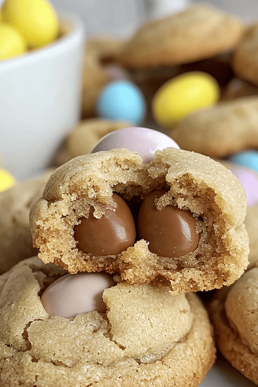 Cadbury Egg Kiss Cookie Recipe Final Dish Presentation