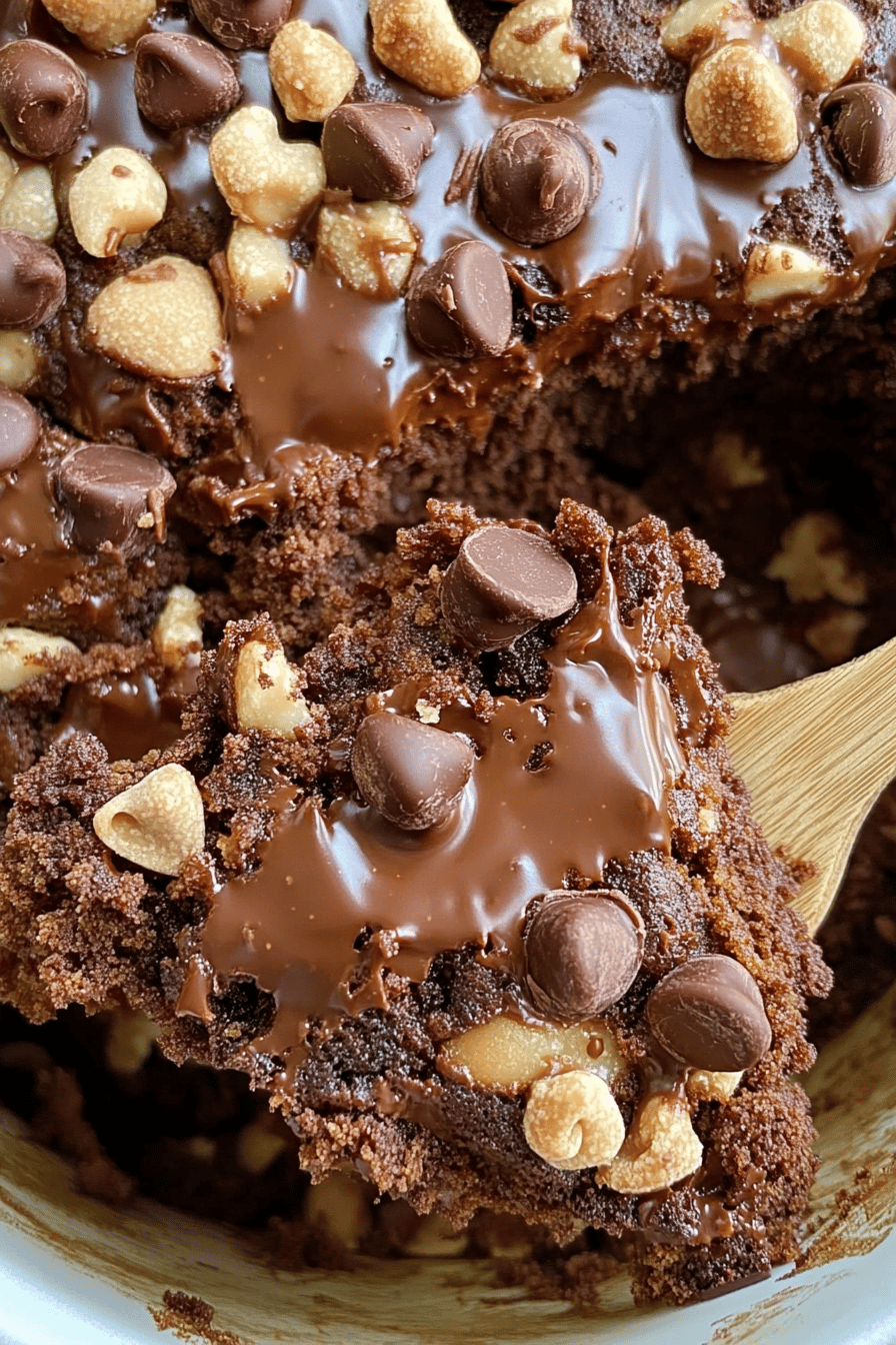 Caramel Chocolate Turtle Dump Cake Recipe ingredients