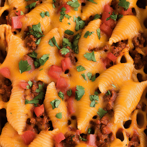 Cheesy Taco Stuffed Shells Pasta