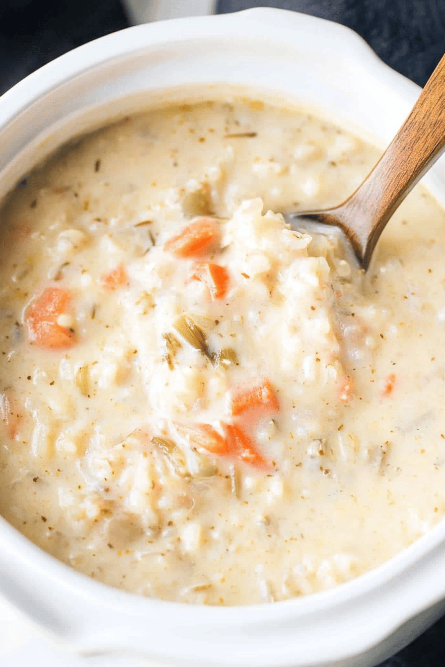 Creamy Chicken Wild Rice Soup Recipe Final Dish Presentation