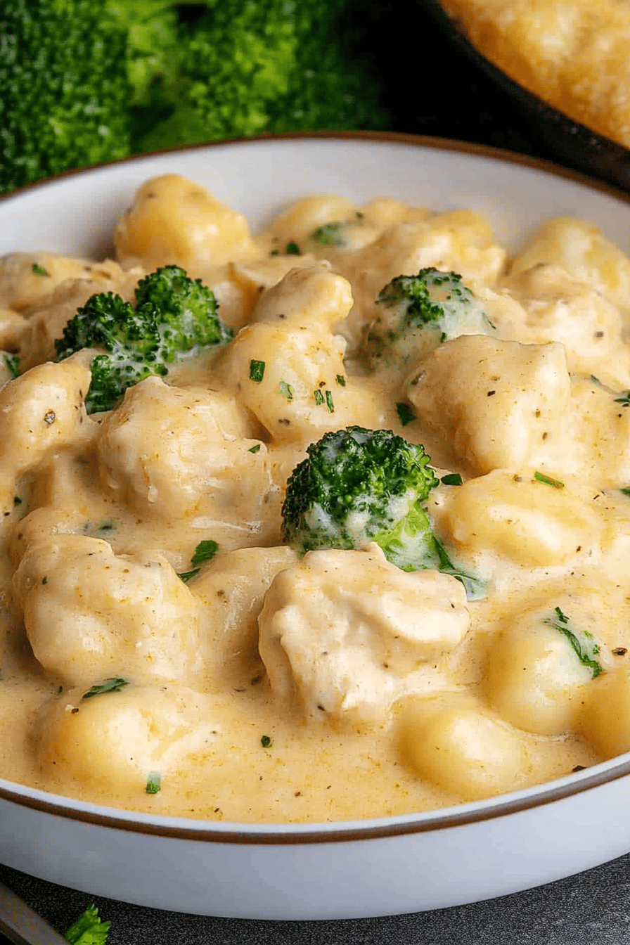 Creamy Chicken and Gnocchi Recipe Final Dish Presentation