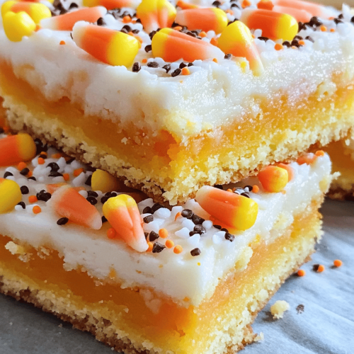Delish Candy Corn Sugar Cookie Bars