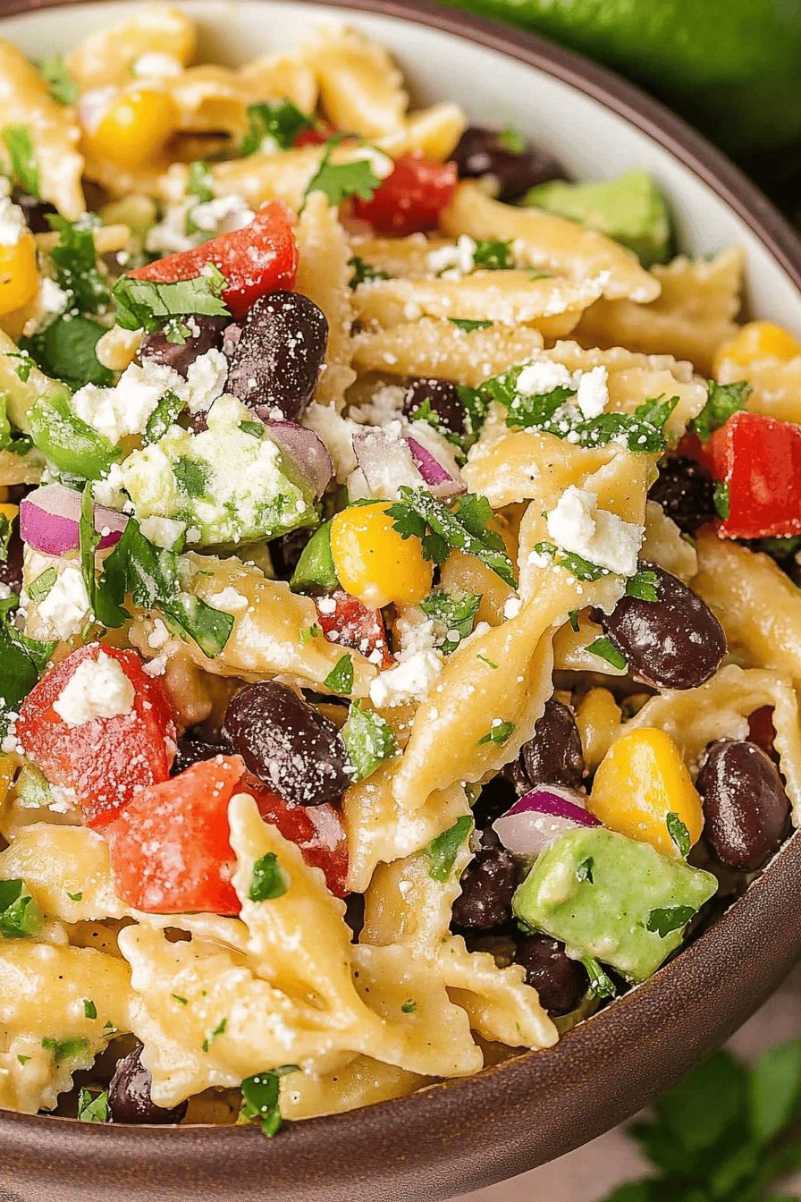 Delish Mexican Pasta Salad Recipe ingredients