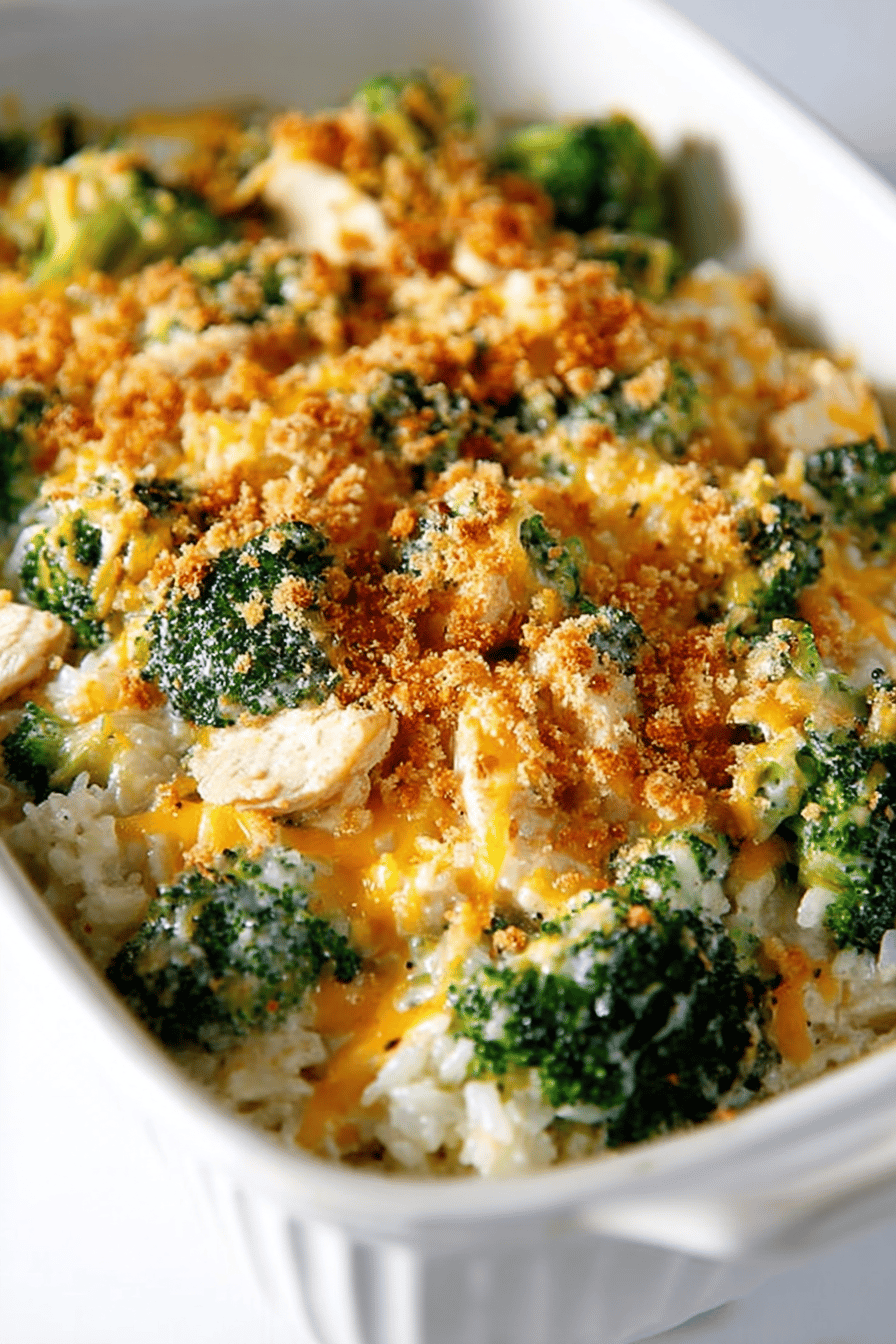 Delish cheesy chicken broccoli rice