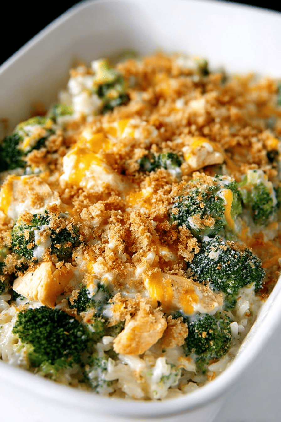 Delish cheesy chicken broccoli rice