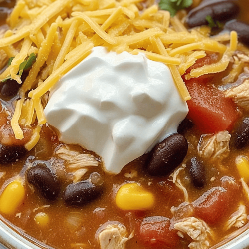 Easy 7-Can Chicken Taco Soup Recipe