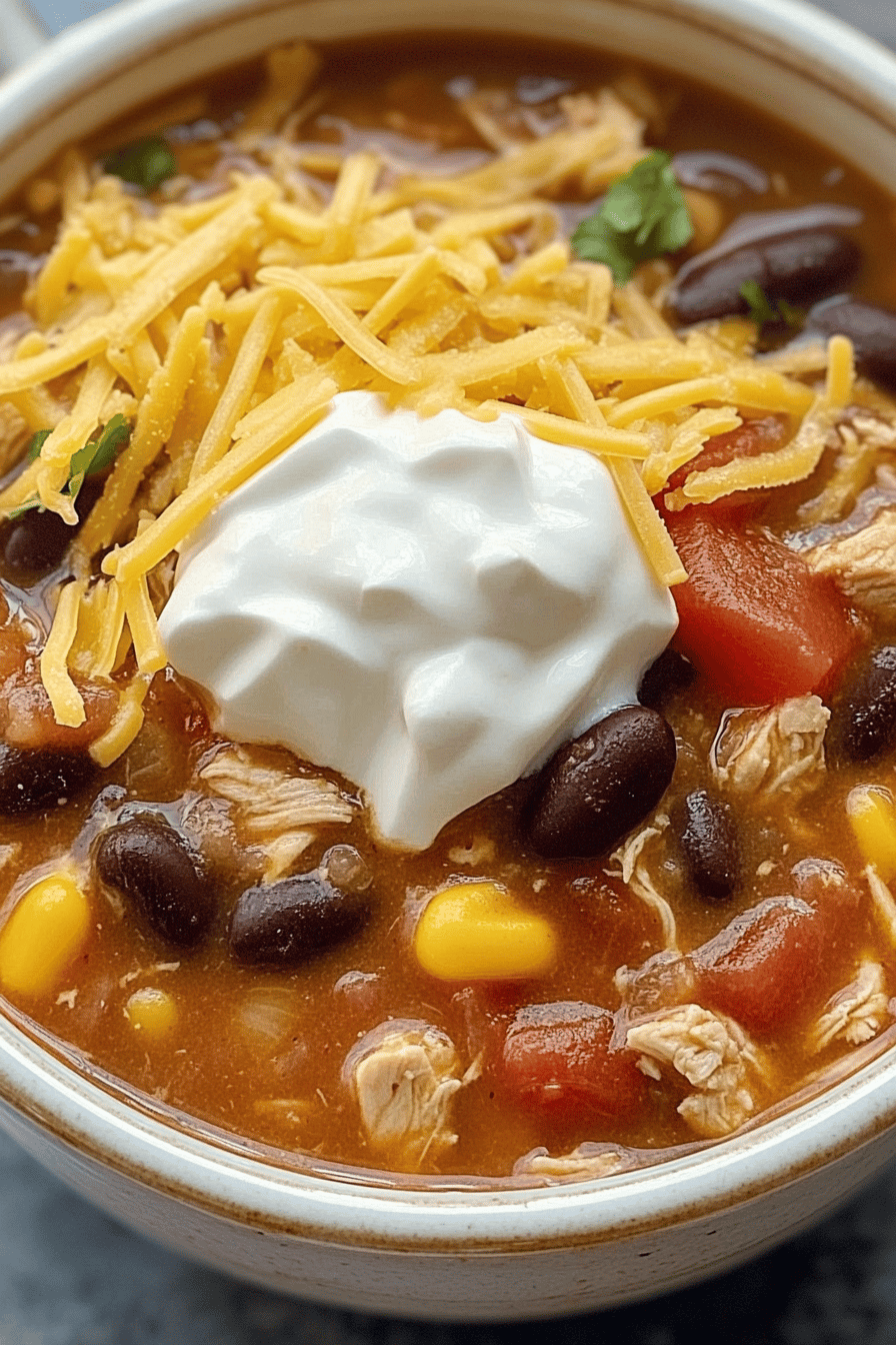 Easy 7-Can Chicken Taco Soup Recipe