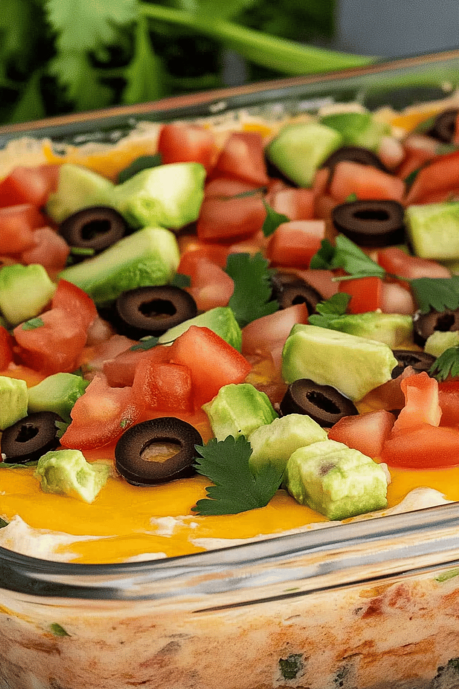 Easy 7-Layer Taco Dip Recipe ingredients