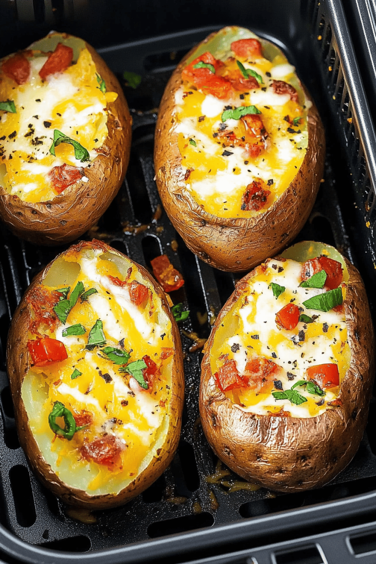 Easy Air Fryer Baked Potatoes Recipe
