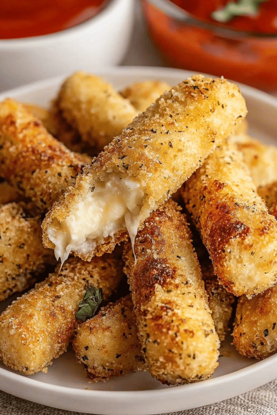 Easy Air Fryer Mozzarella Sticks Recipe ingredients