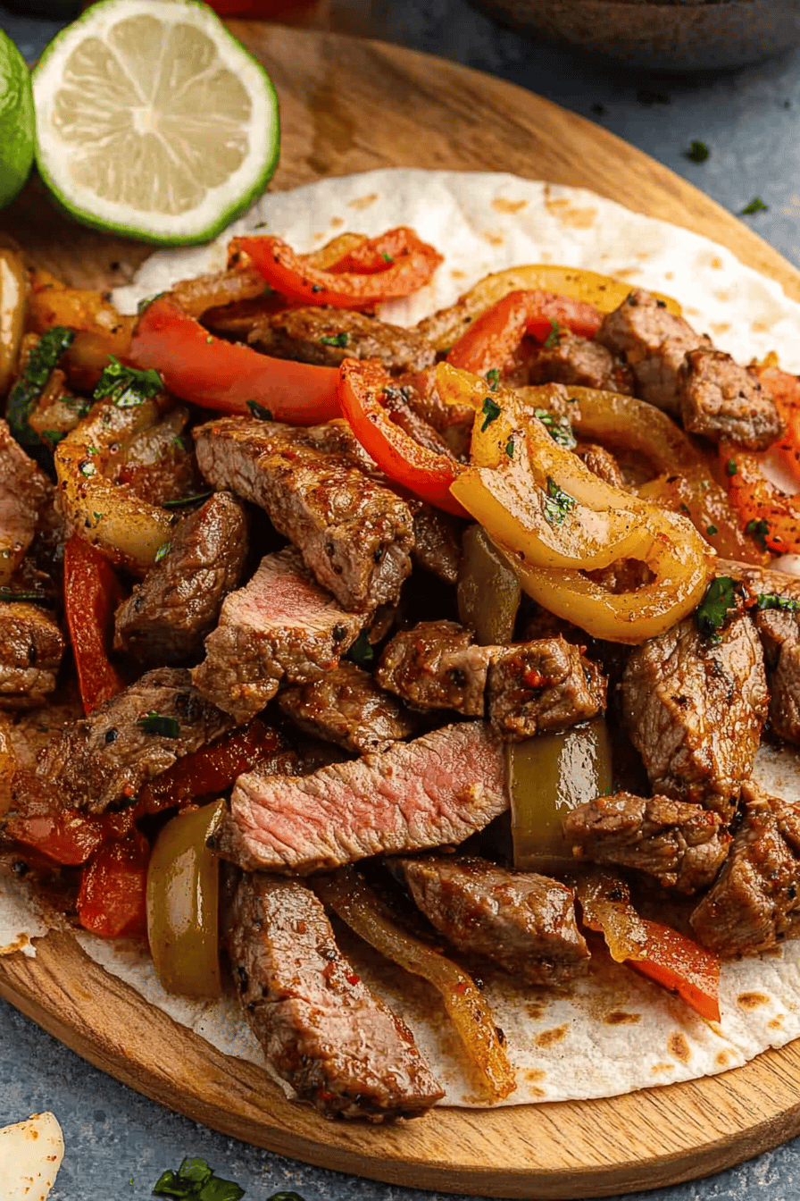 Easy Air Fryer Steak Fajitas Recipe Final Dish Presentation