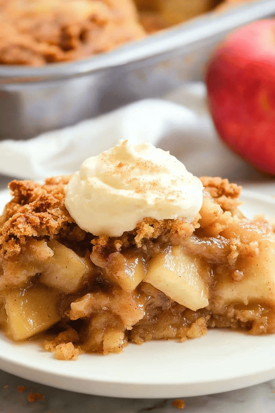Easy Apple Dump Cake Recipe Final Dish Presentation