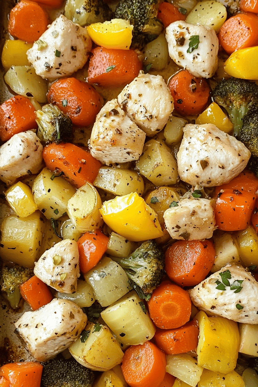 Easy Baked Chicken and Vegetables Recipe Final Dish Presentation
