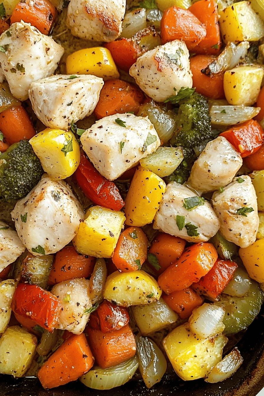 Easy Baked Chicken and Vegetables Recipe Final Dish Presentation