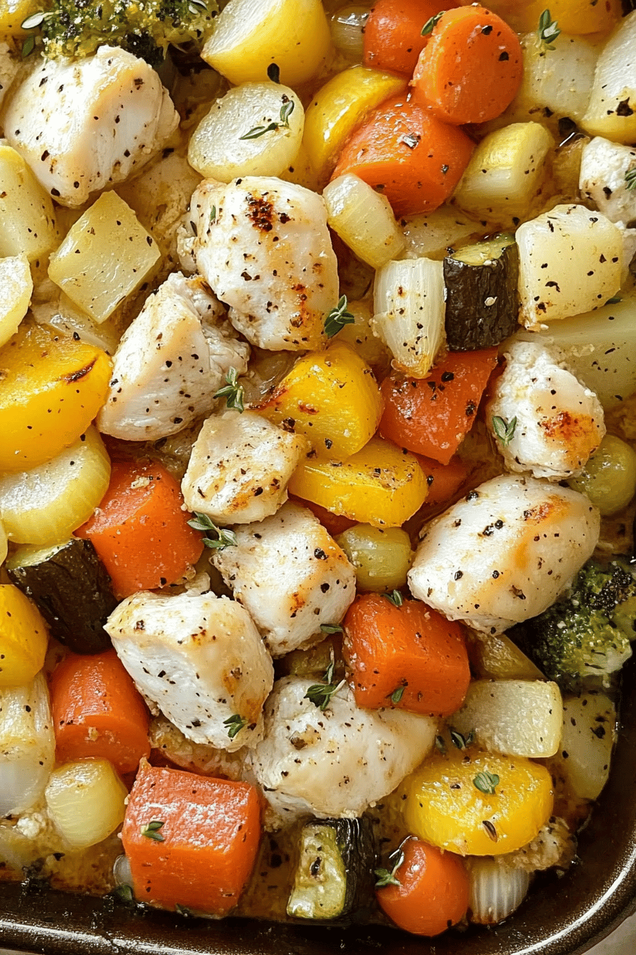 Easy Baked Chicken and Vegetables Recipe ingredients