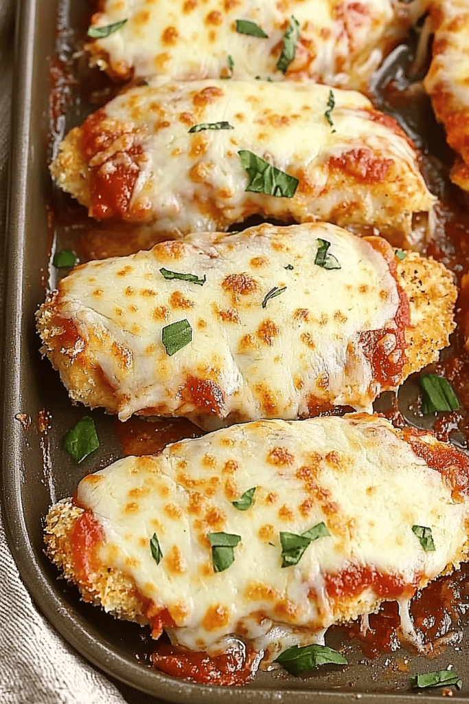 Easy Baked Crispy Chicken Parmesan Recipe
