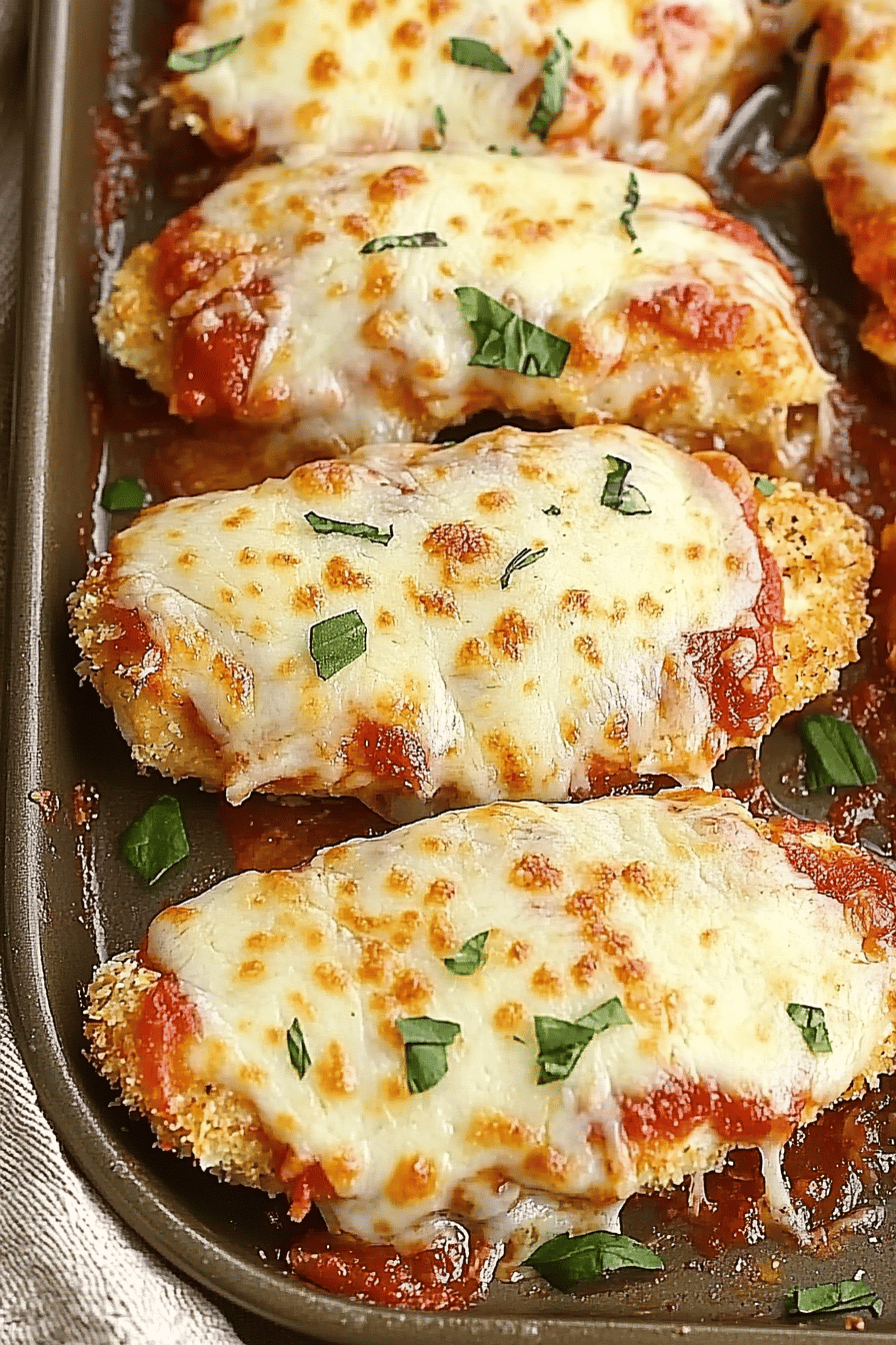 Easy Baked Crispy Chicken Parmesan Recipe