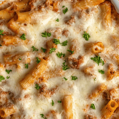 Easy Baked Rigatoni with Sausage