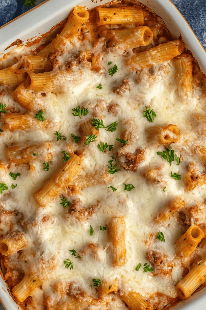 Easy Baked Rigatoni with Sausage