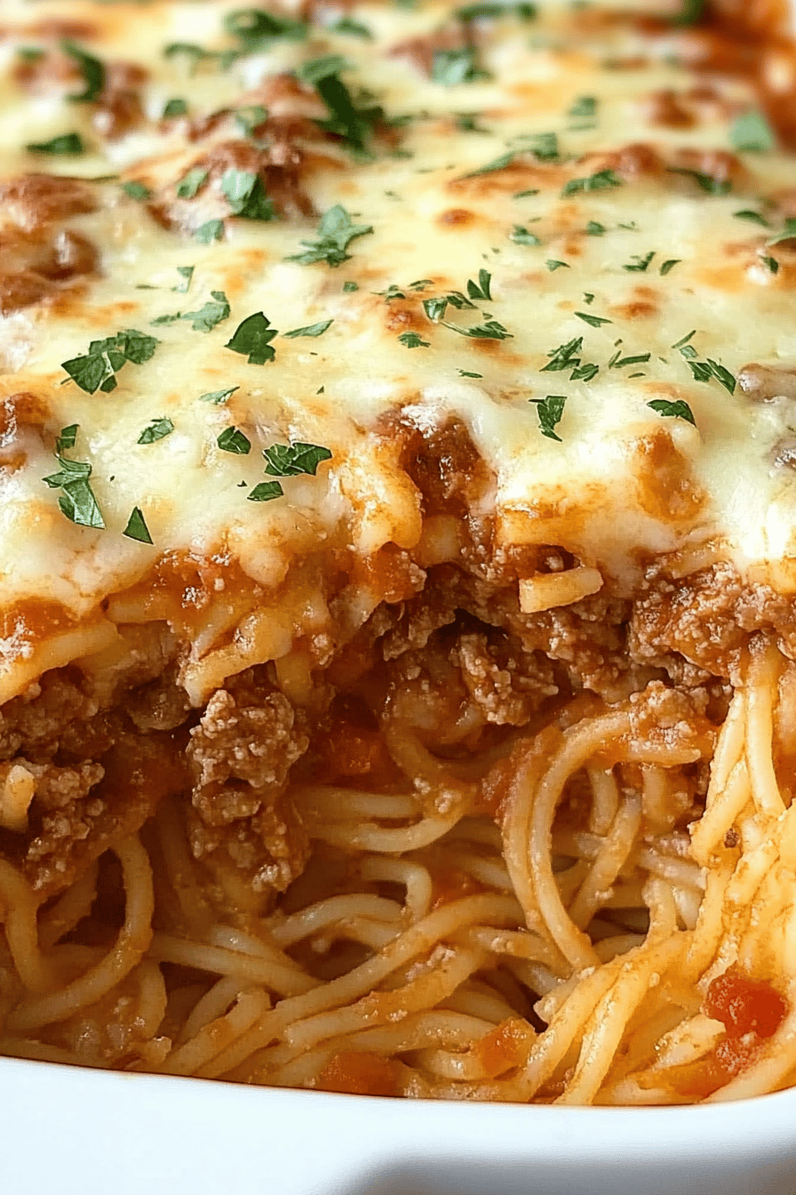 Easy Baked Spaghetti Casserole Recipe ingredients