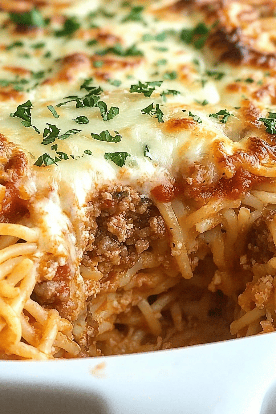 Easy Baked Spaghetti Casserole Recipe