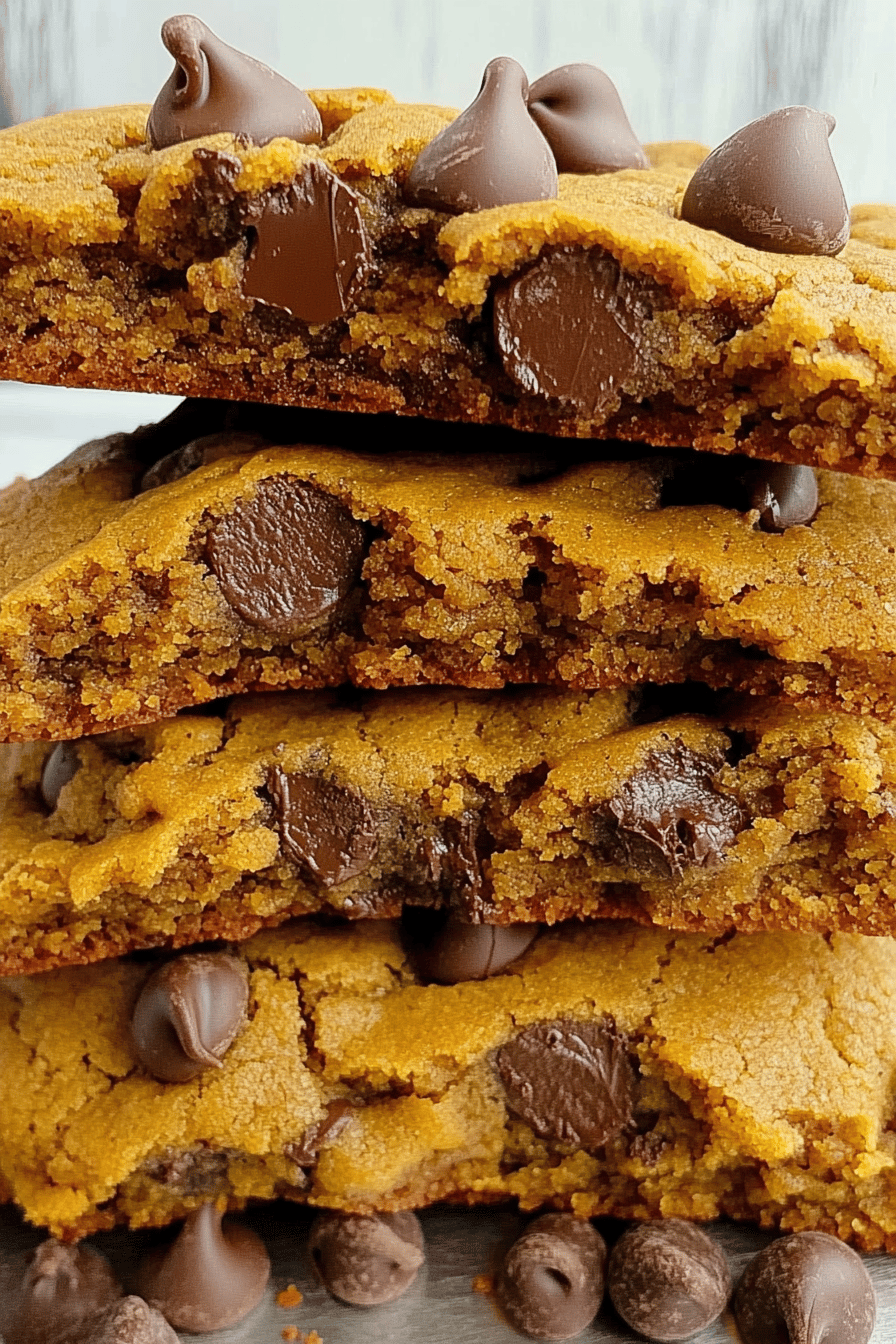 Easy Bakery-Style Pumpkin Chocolate Chip Cookies Final Dish Presentation