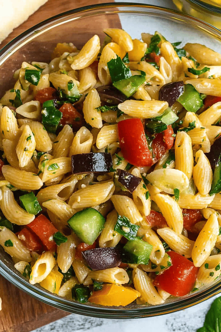 Easy Balsamic Pasta Salad Recipe ingredients