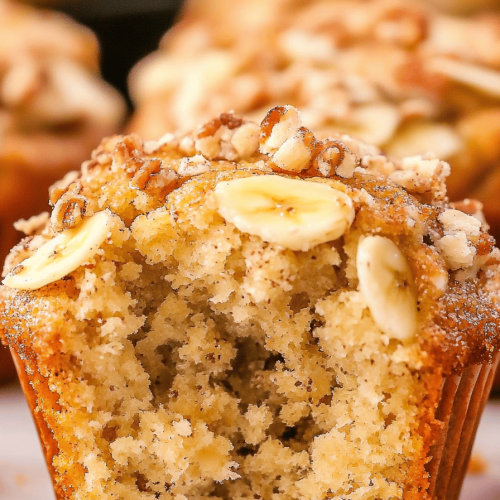 Easy Banana Crunch Muffins Recipe