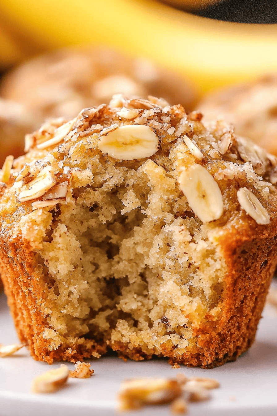 Easy Banana Crunch Muffins Recipe Final Dish Presentation