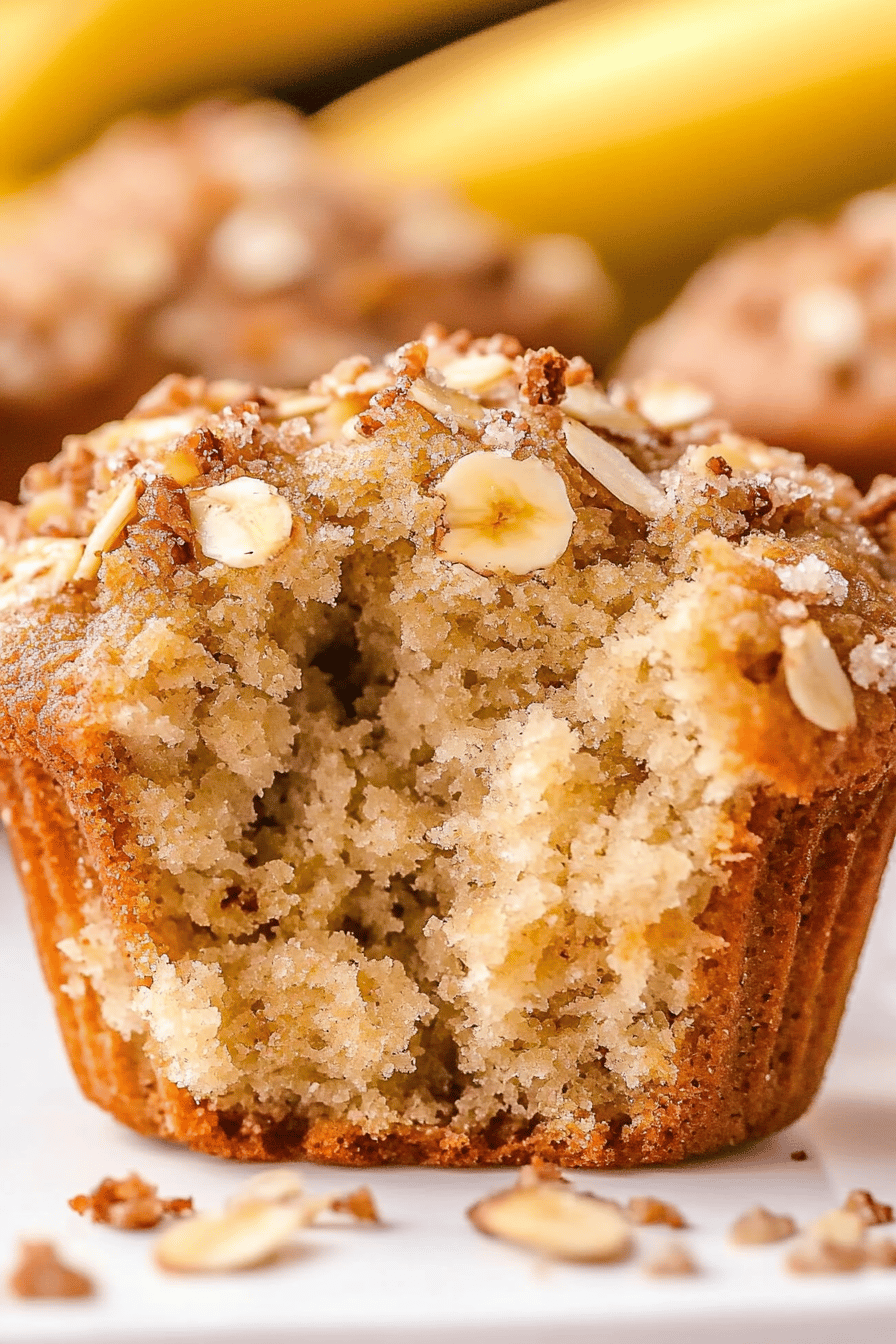 Easy Banana Crunch Muffins Recipe Final Dish Presentation