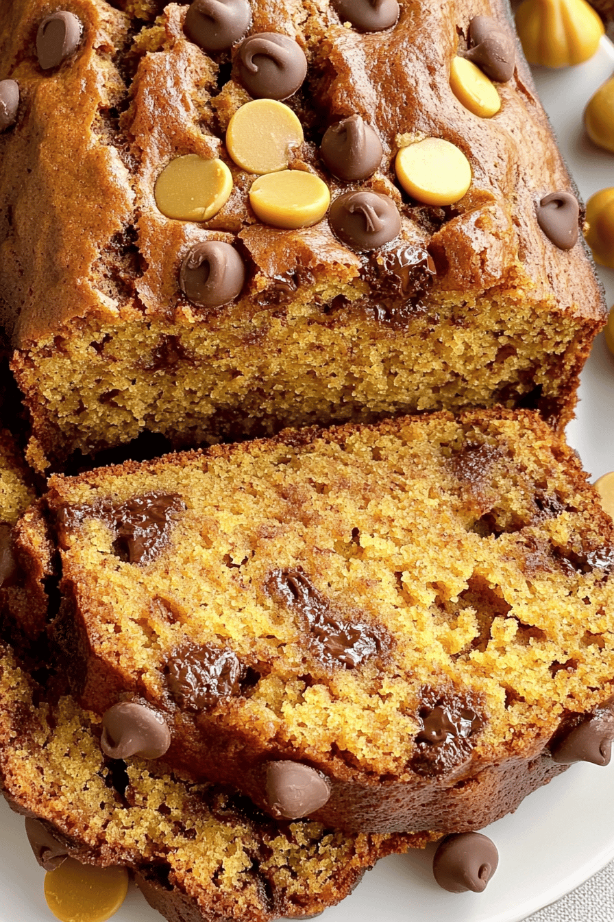Easy Banana Pumpkin Chocolate Chip Bread Recipe Final Dish Presentation